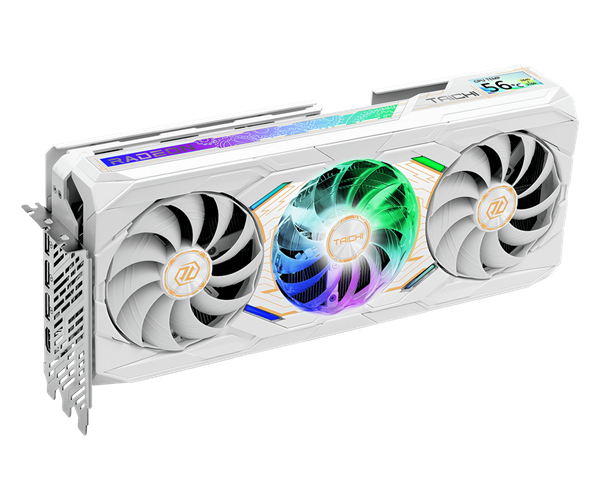 华擎发布RX 9070 XT太极白色版：自带屏幕、16针供电接口
