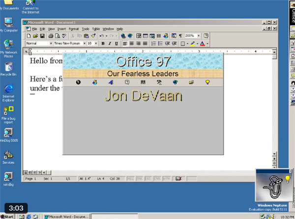 尘封30年的秘密解开！Office 97古董级彩蛋首次被发现